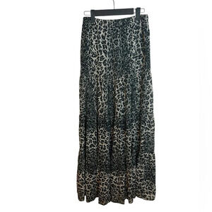 Blu Moon Tiered Animal Print Maxi Skirt